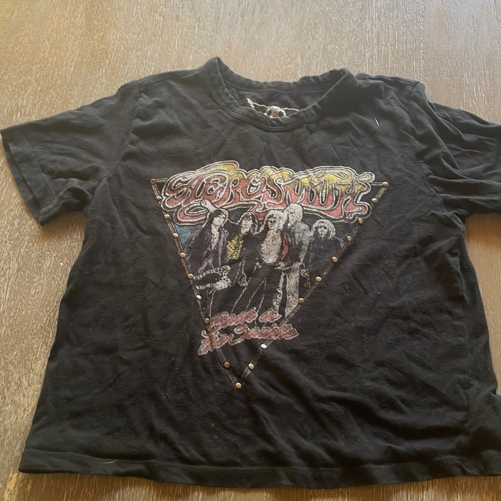 Aerosmith cropped shirt